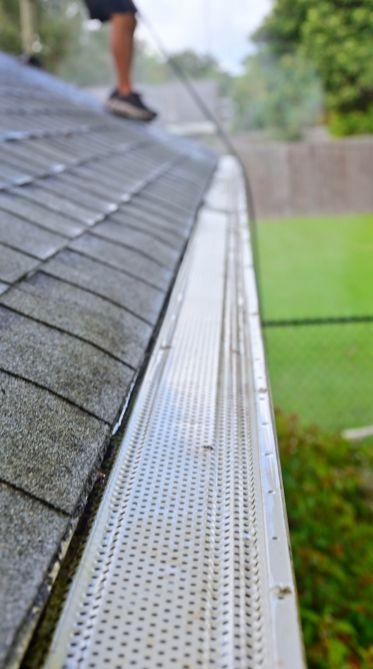 After: the same gutter guard cleared